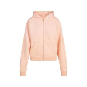 SKIMS NWT French Terry Zip Up Hoodie in Color Cantaloupe; Size S